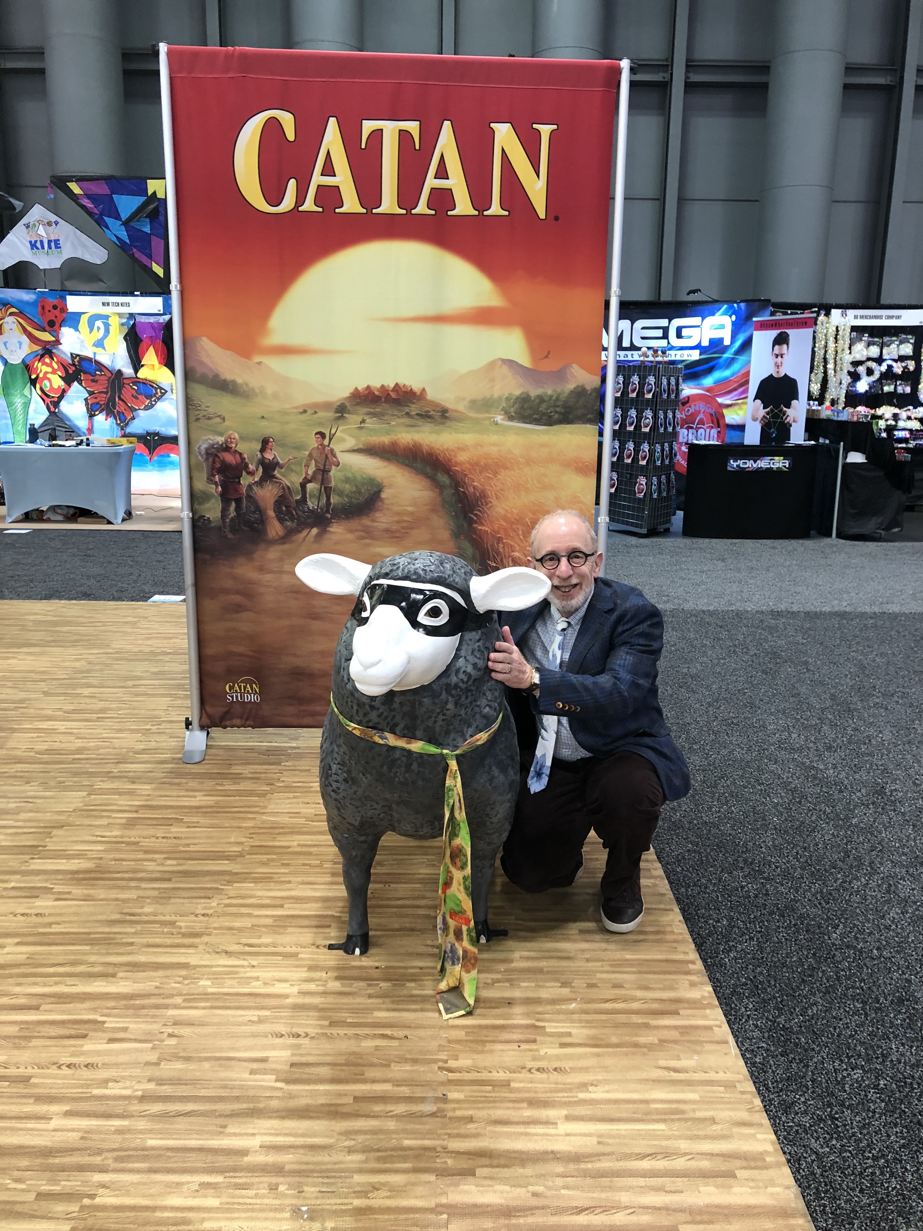 Ira with Catan sheep